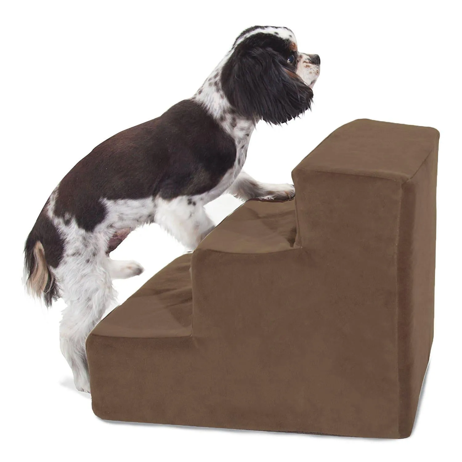 Suede 3 Step Pet Stairs (Heavy Duty)