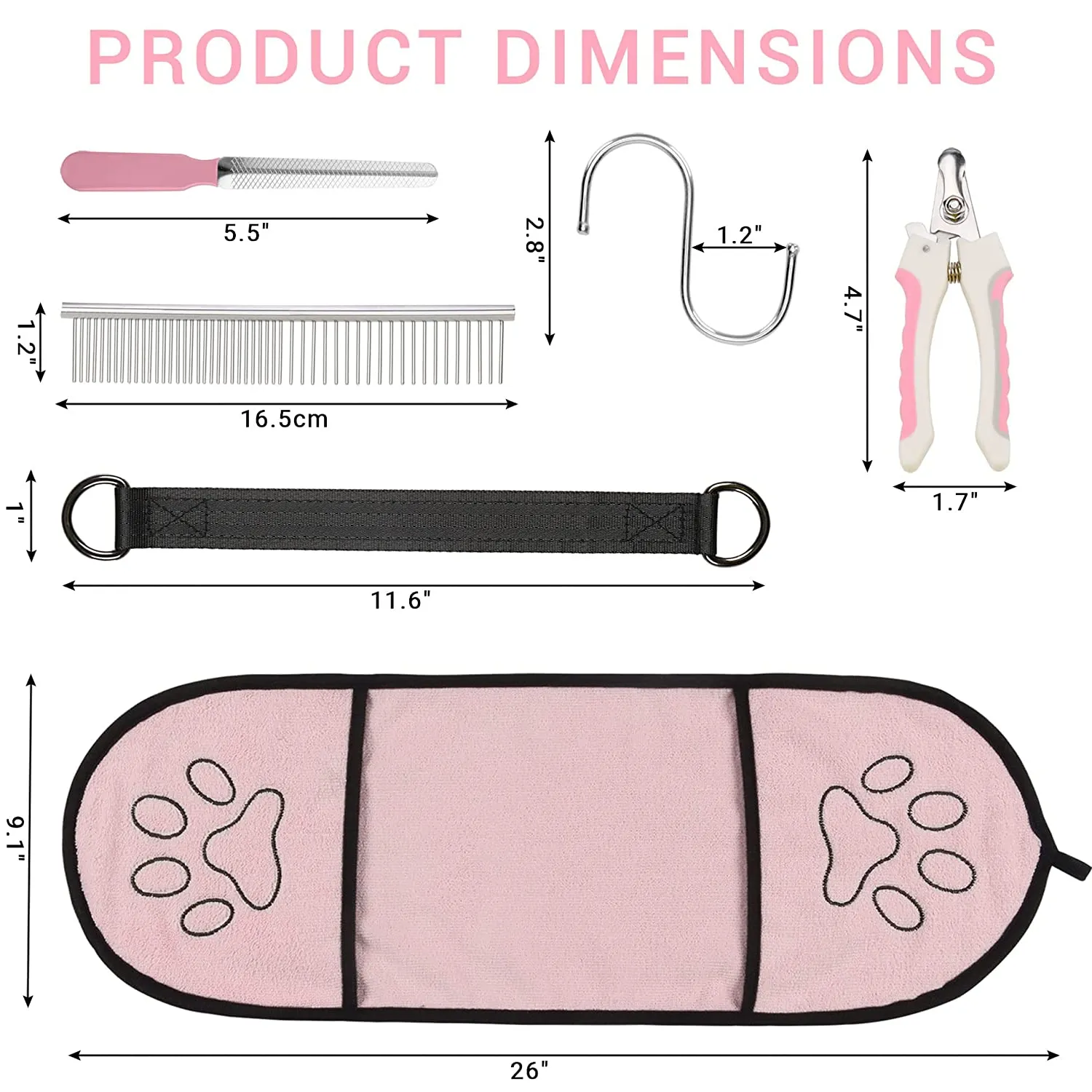 Tru Prodkts Dog Grooming Hammock Puppy Grooming Kit for Fur