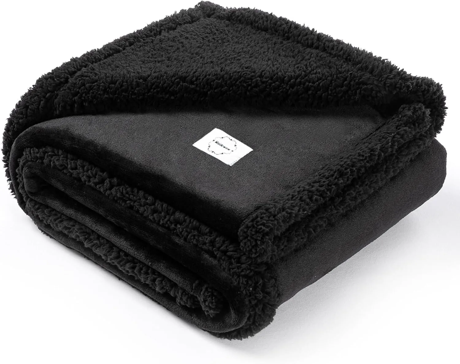 Waterproof Dog Blanket Reversible Pet Bed Cover Puppy Blankets Leakproof Sofa Couch Washable Cover Cat Fluffy Black Pet Blanket for Warm-XL