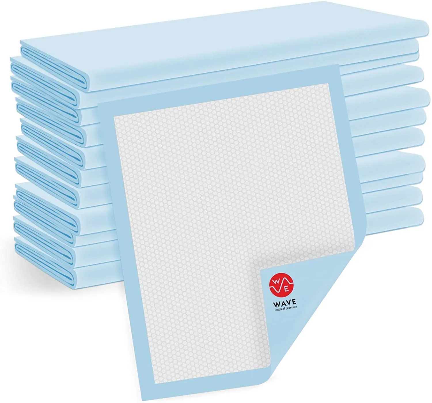 Wave Best ULTRA 23" x 36" Pet Training Potty Pads | Puppy Training Pee Pads - Ultra Heavy Absorbency Disposable Underpads, Quilted Fluff and Superabsorbing Polymers, Made in The USA