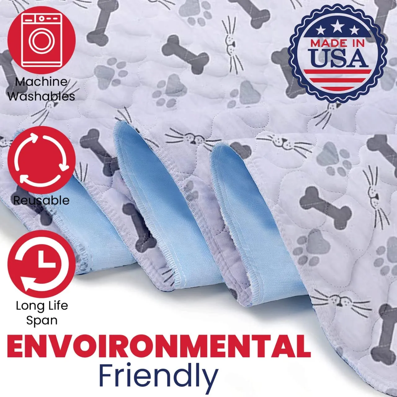 Wave Dog Potty Pads | Puppy  Training Toilet Pads - PetPeePads Reusable Dog Training Pads 34 x 36 inch  Pet Pee Pad - Strong Waterproof Doggy Pee Pads