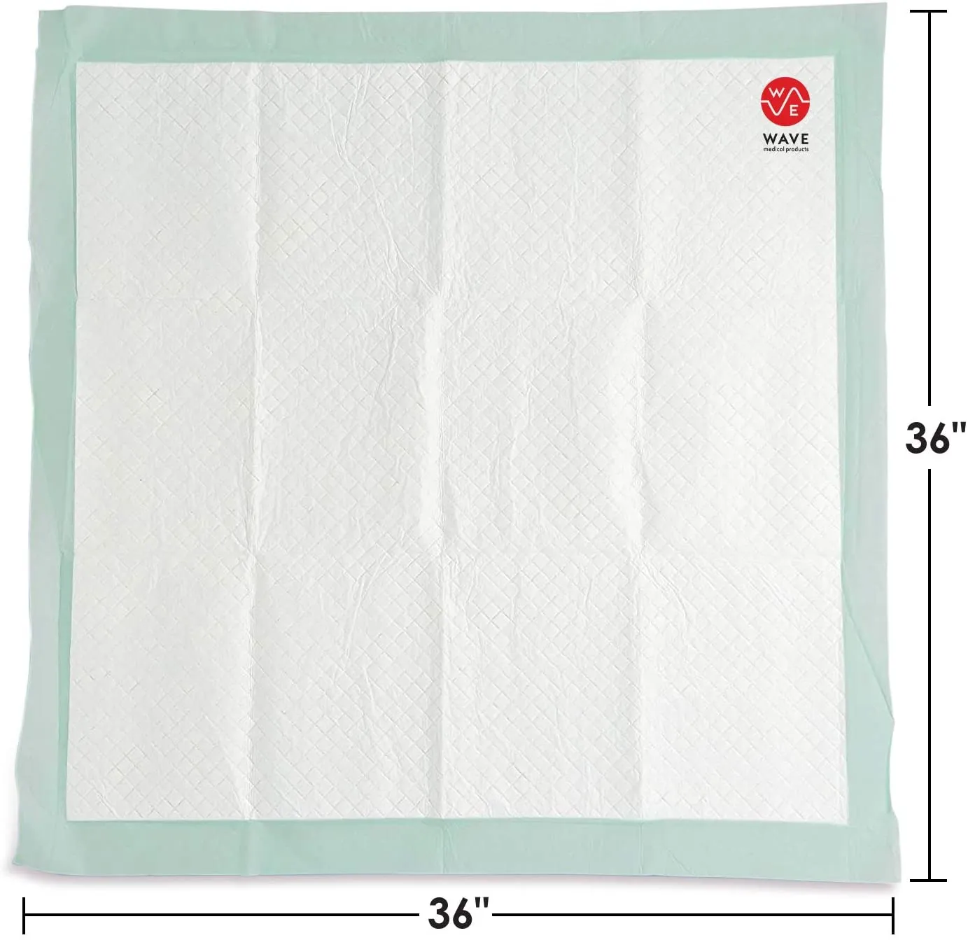 Wave EXTRA LARGE Puppy Pads | Potty Training Pee Pads - Heavy Duty Disposable Underpads 36"x 36" Waterproof Mattress Protector Pads for Beds, Puppy Training Pads XL