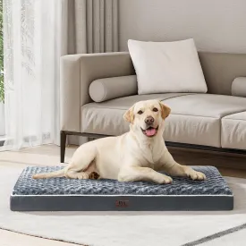 WESTERN HOME WH Dogs Beds for Medium Large Dogs, with Removable Washable Cover, Egg Crate Foam Dog Beds Large Sized Dog Waterproof Pet Bed Mat, Non-Slip Bottom