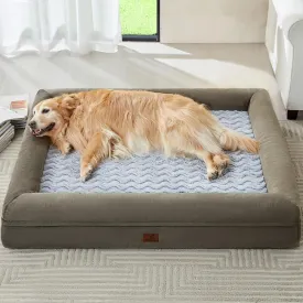 WNPETHOME XXL Extra Large Dog Bed, Washable Dog Couch with Removable Waterproof Cover, Orthopedic Large Pet Sofa Bed with Bolster Sides for Sleeping