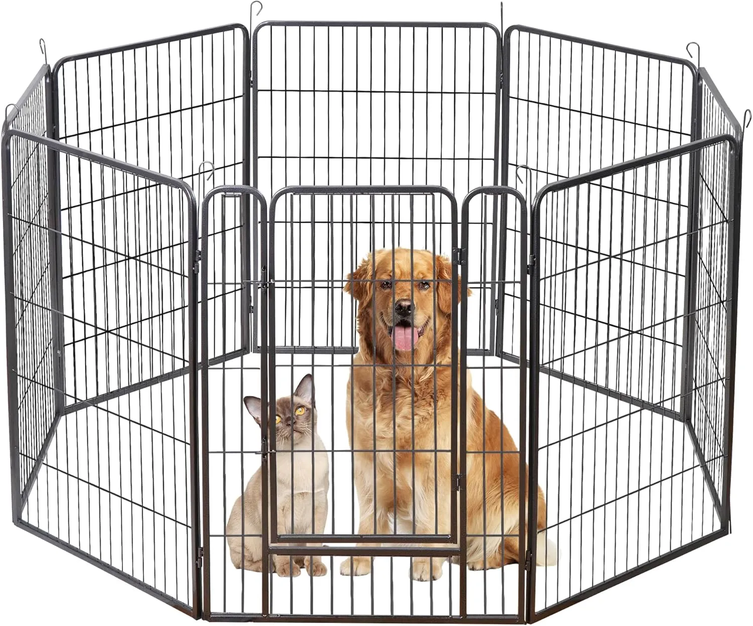 ZENY Dog Playpen 40Inch 8 Panels, Heavy Duty Pet Dog Pen Indoor, Metal Dog Fence with Doors, Foldable Animal Outdoor Exercise Pen for Yard, RV, Camping
